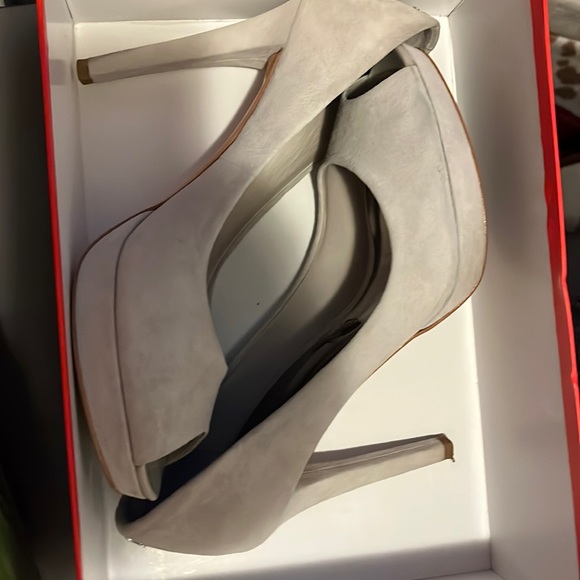 Coach suede peep toe pumps - Picture 1 of 5